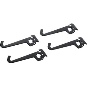 Wall Control Pegboard 3-1/2in Reach Curved Tip Slotted Hook Pack - Slotted Metal Pegboard Hooks for Wall Control Pegboard and Slotted Tool Board – Black in Saudi Arabia