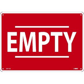 NMC M971RB Red Full Sign, 10 x 14, Rigid Plastic in Kuwait