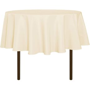 sancua 6 Pack Round Tablecloth 90 Inch Black, Stain and Wrinkle Resistant Table Cloth - Washable Polyester Table Cover for Dining Table, Buffet Parties and Camping in Kuwait