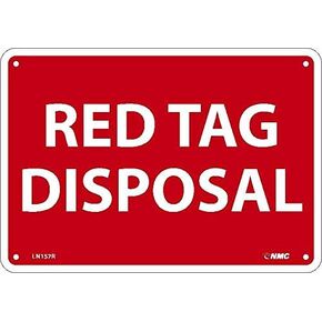 NMC LN157R 5S Red Tag Area Sign in Saudi Arabia