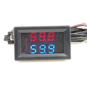 KNACRO 2CH NTC Waterproof Probes -58℉ to 257℉ Blue + Red LED Digital high Temperature Precision Thermometer Industrial Thermometer Fahrenheit Dual Display DC 5-80V 12V 24V 36V 48V 60V 72V CAR in Saudi Arabia