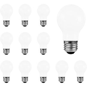 لمبة LEDVANCE Sylvania لتقليل إجهاد العين A19 LED، 60 وات = 8 وات، 13 سنة، قابلة للتعتيم، متجمد، 5000 كلفن، ضوء النهار - 12 قطعة in Kuwait