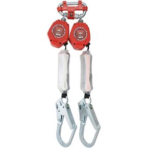 AFP Demon 6 FT Dual Leg Self-Retracting Lifeline Web Lanyard Retractable, 1.97-inch Gate Opening Steel Locking Rebar Hooks, Double Yoyo, Shock Absorber | Tower Fall Protection OSHA & ANSI Rated SRL in Kuwait
