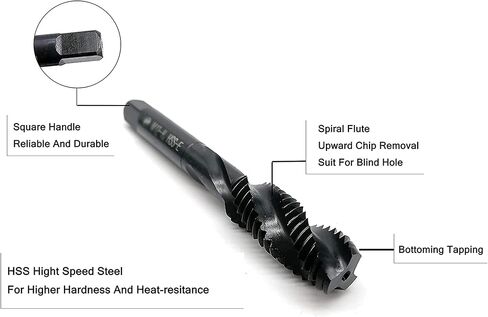 Metric M3 Machine Screw Tap 10pcs HSS Spiral Flute Drill Taps Thread Tapping Tool For Metal(M3) in Kuwait