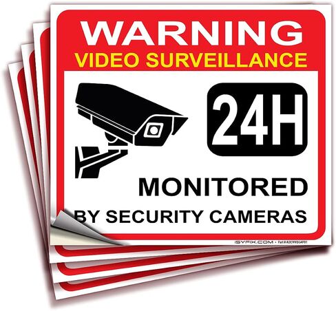 iSYFIX Video Surveillance Warning Sign, 14x10 Inch, 1 Pack | 100% Rust Free .040 Aluminum Signs, Laminated, UV, Weather, Scratch, Water & Fade Resistant, Indoor and Outdoor in Saudi Arabia