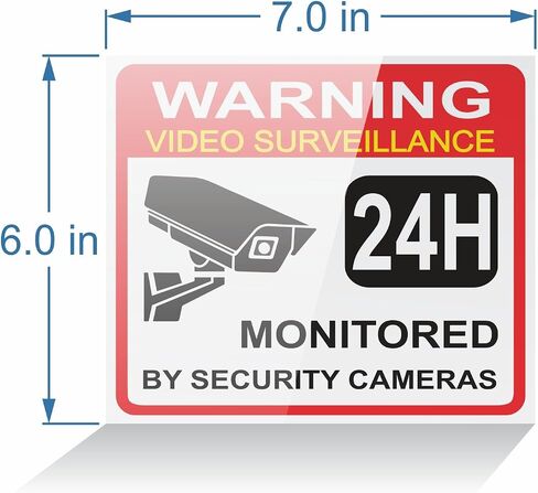 iSYFIX Video Surveillance Warning Sign, 14x10 Inch, 1 Pack | 100% Rust Free .040 Aluminum Signs, Laminated, UV, Weather, Scratch, Water & Fade Resistant, Indoor and Outdoor in Saudi Arabia