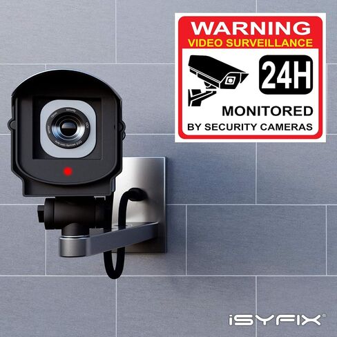 iSYFIX Video Surveillance Warning Sign, 14x10 Inch, 1 Pack | 100% Rust Free .040 Aluminum Signs, Laminated, UV, Weather, Scratch, Water & Fade Resistant, Indoor and Outdoor in Saudi Arabia