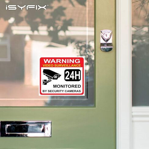 iSYFIX Video Surveillance Warning Sign, 14x10 Inch, 1 Pack | 100% Rust Free .040 Aluminum Signs, Laminated, UV, Weather, Scratch, Water & Fade Resistant, Indoor and Outdoor in Saudi Arabia