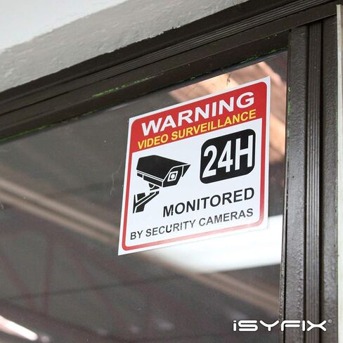 iSYFIX Video Surveillance Warning Sign, 14x10 Inch, 1 Pack | 100% Rust Free .040 Aluminum Signs, Laminated, UV, Weather, Scratch, Water & Fade Resistant, Indoor and Outdoor in Saudi Arabia
