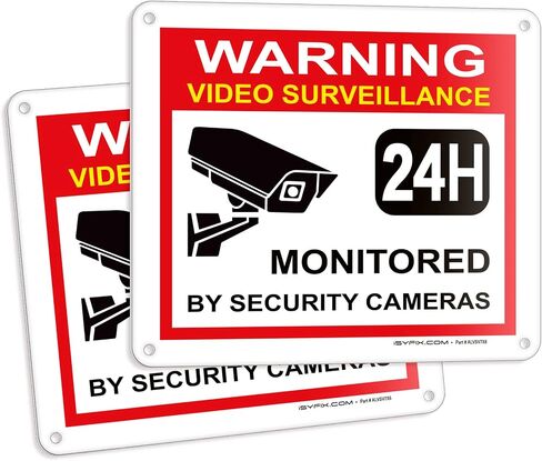 iSYFIX Video Surveillance Warning Sign, 14x10 Inch, 1 Pack | 100% Rust Free .040 Aluminum Signs, Laminated, UV, Weather, Scratch, Water & Fade Resistant, Indoor and Outdoor in Saudi Arabia