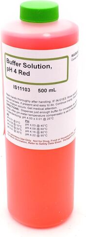 محلول عازل قياسي بدرجة حموضة 4.00، أحمر، 500 مل - المجموعة الكيميائية المنسقة in Kuwait