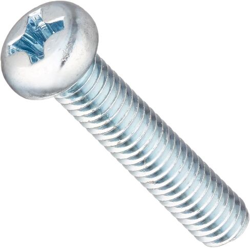 Small Parts Steel Pan Head Machine Screw, Zinc Plated, Meets JIS B1111, #2 Phillips Drive, M4-0.7 Thread Size, 20 mm Length, Fully Threaded, Imported (Pack of 25) in Saudi Arabia
