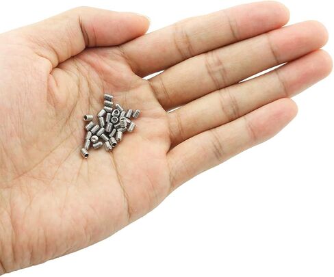JJHXSM 50pcs Hexagon Socket Flat Head Screw M3x4mm Flat Point Grub Screws for Towel Rack Door Knob in Saudi Arabia