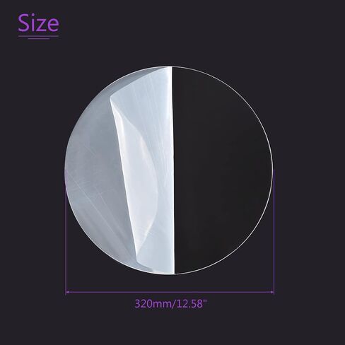 DMiotech 13" Diameter 1.5mm Thick Acrylic Sheet Circle Round Disc PMMA Acrylic Board for Craft DIY Display Project Sign Blank Clear in Saudi Arabia