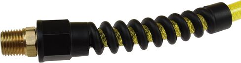 Coilhose Pneumatics PFE40504TY خرطوم هواء من البولي يوريثين المقوى المرن، معرف 1/4 بوصة، طول 50 قدم مع (2) 1/4 بوصة MPT تركيبات تخفيف الضغط القابلة لإعادة الاستخدام، أصفر شفاف in Kuwait