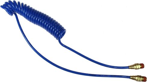 Coilhose Pneumatics PR14-15B-B Flexcoil Polyurethane Coiled Air Hose, 1/4-Inch ID, 15-Foot Length with (2) 1/4-Inch MPT Swivel Fittings, Dark Blue in Saudi Arabia