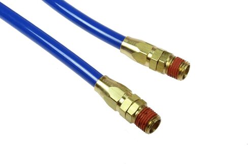 Coilhose Pneumatics PR14-15B-B Flexcoil Polyurethane Coiled Air Hose, 1/4-Inch ID, 15-Foot Length with (2) 1/4-Inch MPT Swivel Fittings, Dark Blue in Saudi Arabia