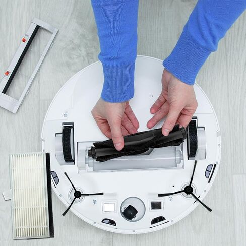 مجموعة فرش وفلاتر بديلة من الفوفل للمكنسة الكهربائية الروبوتية التينيك تي 10 ولاريسار ال 6 برو تتضمن فرشاة رئيسية واحدة و6 فرش جانبية و6 فلاتر in Kuwait