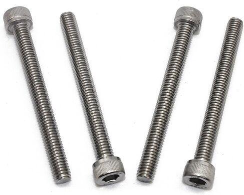 فولركيرج براغي غطاء راس مقبس ام 6، محرك مقبس الين دين 912، ستانلس ستيل ايسي 304 (18-8)، خيط كامل، لمسة نهائية ساطعة، خيط الة M6 × 10 ملم فضي in Kuwait