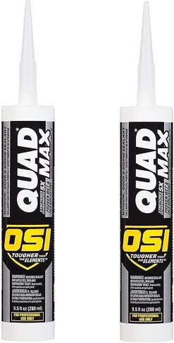 2 Pack OSI Sealants 9.5 oz Quad Max Window, Door and Siding Sealant, White in Saudi Arabia