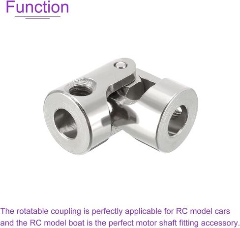 DMiotech 2 Pack 5mm to 5mm Inner Dia Rotatable Universal Steering Shaft U Joint Coupler L23 x D11 Coupler Connector W Screw for 3D Printer, CNC Machine in Saudi Arabia
