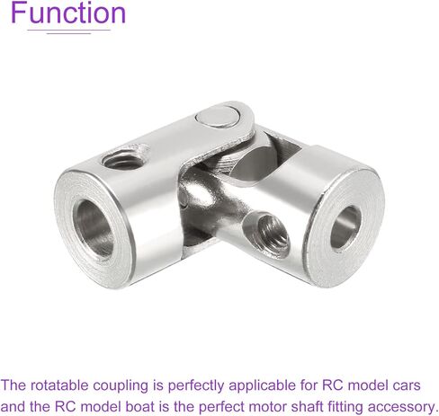 DMiotech 2 حزمة 3 مم إلى 4 مم ضياء داخلي قابل للتدوير عمود التوجيه العالمي U وصلة توصيل L23 × D9 موصل مقرنة مع برغي للطابعة ثلاثية الأبعاد، آلة CNC in Kuwait