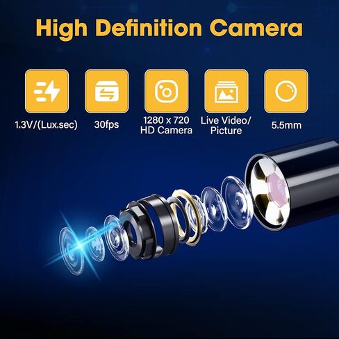 VSP-600 Car Inspection Camera Videoscope Borescope Scope Camera HD Inspection Camera, Zoom Waterproof Borescope in Saudi Arabia