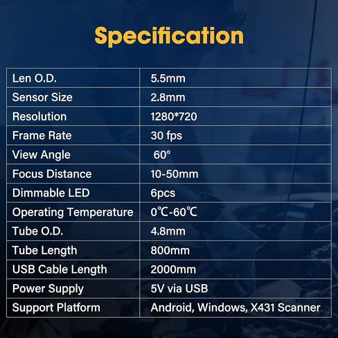 VSP-600 Car Inspection Camera Videoscope Borescope Scope Camera HD Inspection Camera, Zoom Waterproof Borescope in Saudi Arabia
