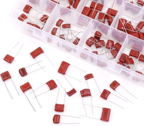 Hilitchi 150-Pcs CBB Metallized Polypropylene Film Capacitors Assortment Kit, 400V, 600V, 10nF ~ 68nF / 0.01uF ~ 0.068uF in Saudi Arabia