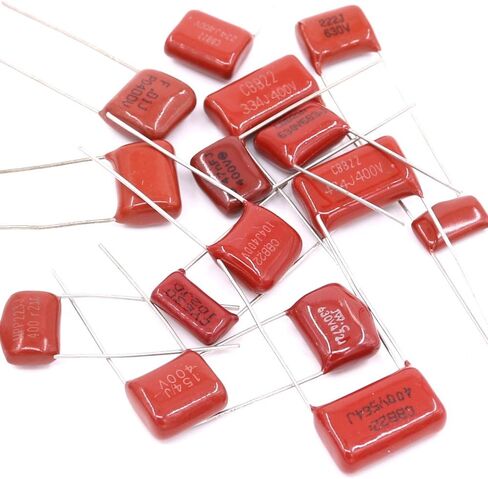 Hilitchi 150-Pcs CBB Metallized Polypropylene Film Capacitors Assortment Kit, 400V, 600V, 10nF ~ 68nF / 0.01uF ~ 0.068uF in Saudi Arabia