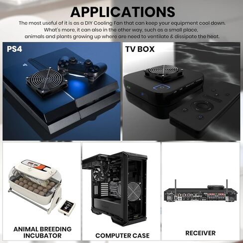 اينوكيه مروحة تعمل بتيار مستمر 12 فولت 120 ملم مع وحدة تحكم سرعة قابلة للتعديل بتيار متردد 100 فولت و240 فولت وسرعة عالية 3000 دورة في الدقيقة لتدفق الهواء والتبريد والتهوية وتبادل الهواء وتبريد in Kuwait