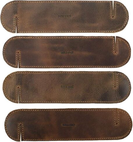 Hide & Drink, Leather Napkin Ring (4 Pack), for Place Setting, Wedding Receptions, Dinner & Holiday Parties, Home Decoration, Handmade Includes 101 Year Warranty :: Bourbon Brown in Saudi Arabia