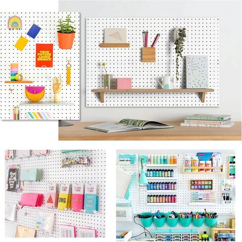 لوح ربط من هومانو، منظم حائط معدني مع طريقة تركيب مثقاب، الواح تثبيت للجدران، لوح تثبيت ابيض للمطبخ وغرفة الحرف اليدوية والمكتب والمرآب وورشة العمل in Kuwait