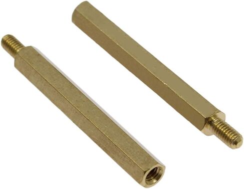 Augiimor 30PCS Male Female Hex Brass Spacer Standoff Screw Nut M3 x 25mm + 6mm PCB Motherboard Brass Standoff Hexagonal Spacer in Kuwait