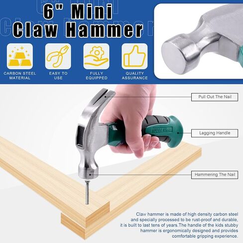 Glarks 52Pcs Self-Drilling Anchors with Screws Kit Including 50Pcs Drywall Anchors with Screws, 1Pc Mini Hammer and 1Pc Screw Driver for Hanging TV Shelf Strap Cabinet Decoration Fixing Curtain in Saudi Arabia