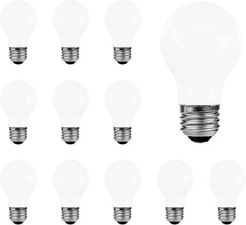 لمبة LEDVANCE Sylvania لتقليل إجهاد العين A19 LED، 60 وات = 8 وات، 13 سنة، قابلة للتعتيم، متجمد، 5000 كلفن، ضوء النهار - 12 قطعة in Kuwait