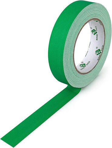 شريط BOMEI PACK Green Gaffer، غير لامع غير عاكس، 1 بوصة × 30 ياردة بدون بقايا شريط لاصق ذاتي اللصق للتسمية والكابلات والمسرح واستوديو الصور والرسامين وإصلاح القنوات، عبوة واحدة in Kuwait