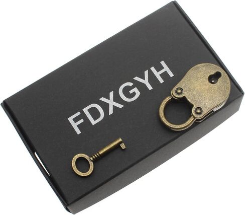FDXGYH خمر الدب الصغير قفل قفل العتيقة نمط مفتاح صغير قفل البرونزية رئيس الدب الأقفال مع مفتاح لصندوق الكنز الصدر دفتر الخشب in Kuwait
