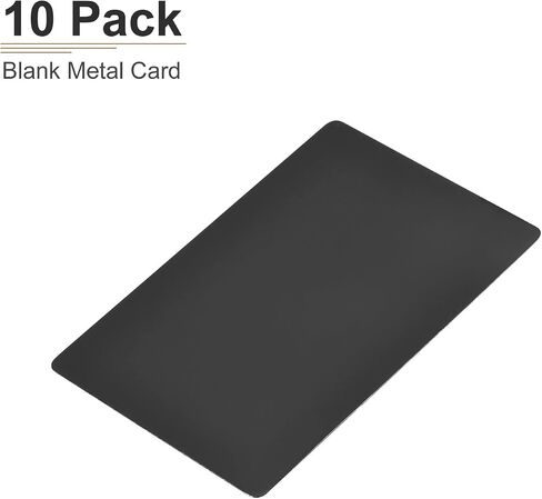 DTGN 80x22x0.3mm(LxWxT) Blank Metal Card - 25Pack - Good for Machinery - Painted Aluminum Equipment Nameplate - Black in Kuwait