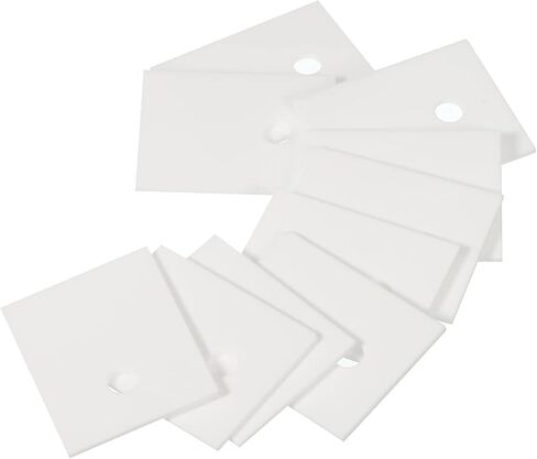 PATIKIL Alumina Ceramic Sheet Cooling Pad Insulating Sheet 50pcs 4mm Hole High Hardness for MOS Transistor 28x22x1mm(1.1x0.87x0.04") in Saudi Arabia