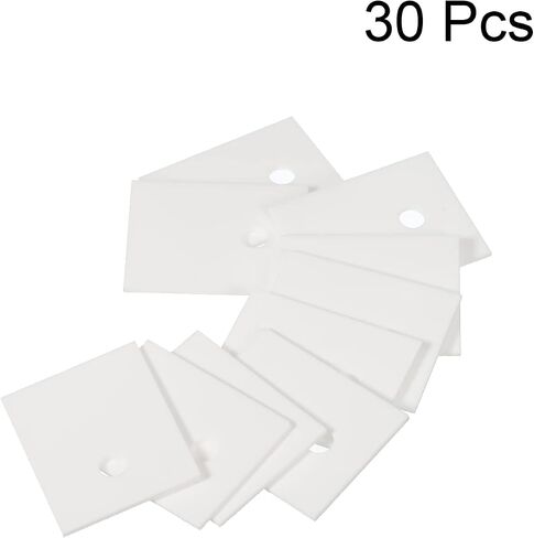 PATIKIL Alumina Ceramic Sheet Cooling Pad Insulating Sheet 50pcs 4mm Hole High Hardness for MOS Transistor 28x22x1mm(1.1x0.87x0.04") in Saudi Arabia