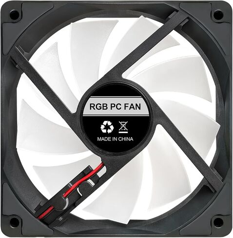120mm Fan 2 Pack RGB Fan,Slient Version High Airflow dc 2pin PSU Fans, with Hydraulic Bearing Low-Noise 12V Cooling Fan for pc Computer,RV Refrigerator, TV Cabinet, Dryer, dehumidifier, Grow Tent in Kuwait
