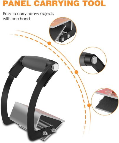 أداة حامل اللوحة والخشب الرقائقي، نطاق قبضة من 0 إلى 1، مقبض من الألواح الصخرية يحمل مقبضًا ناعمًا، مقبض رفع، مقبض معدني شديد التحمل لمشبك لوح الخشب أو رافع الحوائط الجافة بيد واحدة in Kuwait