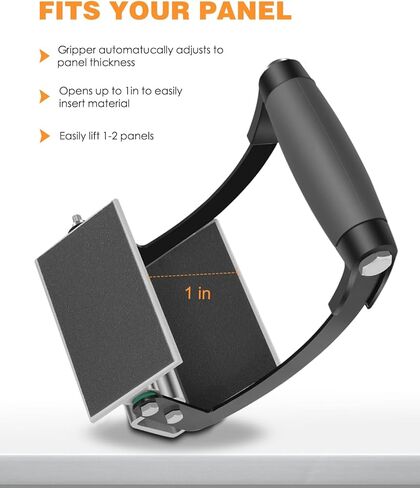 أداة حامل اللوحة والخشب الرقائقي، نطاق قبضة من 0 إلى 1، مقبض من الألواح الصخرية يحمل مقبضًا ناعمًا، مقبض رفع، مقبض معدني شديد التحمل لمشبك لوح الخشب أو رافع الحوائط الجافة بيد واحدة in Kuwait