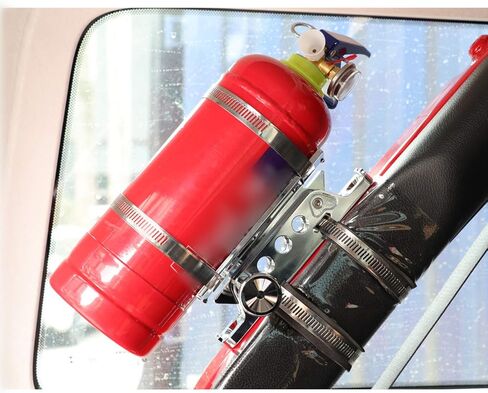 حامل طفاية حريق من الألومنيوم قابل للتعديل سريع الإصدار متوافق مع سيارة جيب رانجلر UTV بولاريس RZR رينجر شاحنة تخييم مع عمود in Kuwait