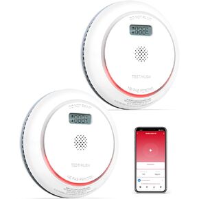 SITERWELL Smoke and Carbon Monoxide Detector, WiFi Smoke Detector Carbon Monoxide Detector with Display, Smart Smoke and Carbon Monoxide Detector Conforms to UL 217 & UL 2034 Standards, 1 Pack
