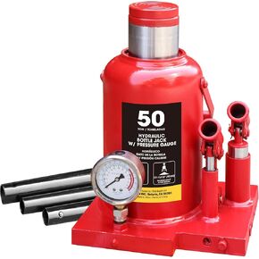 BIG RED ASJ20R Torin Professional Car Support Screw Jack for House Construction Bridge Stabilization, 20 Ton (40,000 lb) Capacity, Red