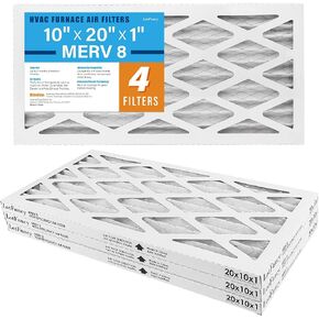 مرشحات هواء LotFancy 16x16x1، مرشحات فرن MERV 8 AC، 6 عبوات مطوية MPR 600 مرشحات مكيف الهواء HVAC