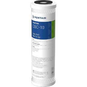 فلتر مياه كربون Pentair Pentek CBC-10، 10 بوصة، خرطوشة بديلة لكتلة الكربون تحت المغسلة مع فلتر الكربون المنشط المسحوق (PAC)، 10 بوصة × 2.5 بوصة، 0.5 ميكرون in Kuwait