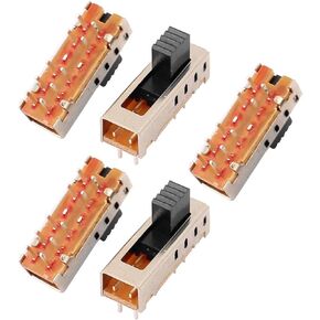 uxcell 5Pcs 4 Position 10P 2P4T Panel Mount Micro Slide Switch Latching Power Switch in Saudi Arabia